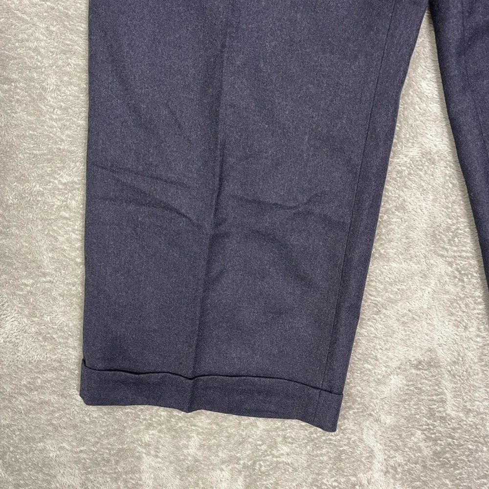 Nwt Talbots Italian Flannel 10 Wool Blend Navy Mills Pants‎ Formal Work
